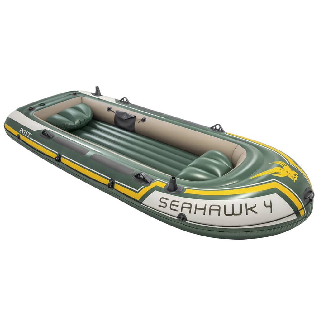 Intex Opblaasbootset Seahawk 4 Met Trolling Motor En Beugel