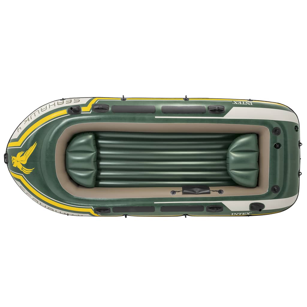 Intex Opblaasbootset Seahawk 4 Met Trolling Motor En Beugel