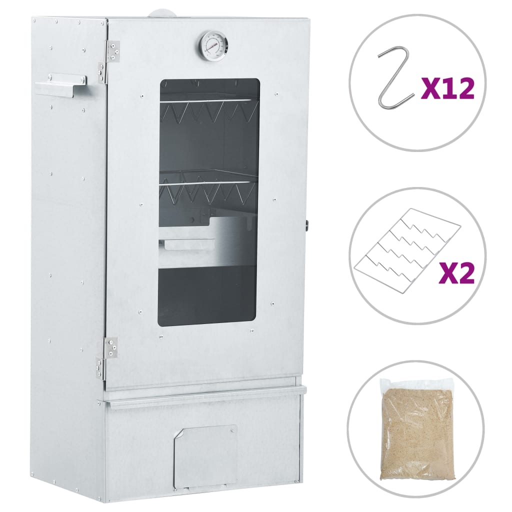 Bbq-Rookoven Met 1 Kg Houtsnippers 44,5X29X83 Cm