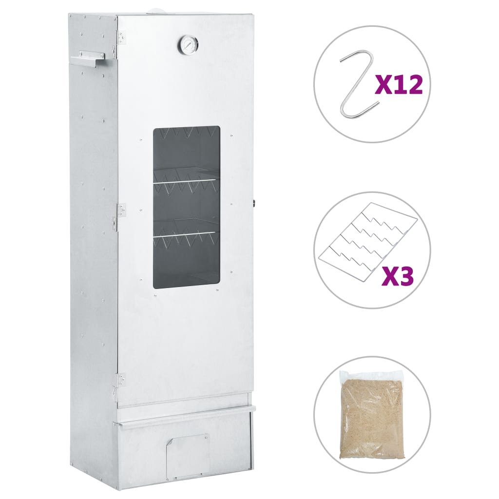 Bbq-Rookoven Met 1 Kg Houtsnippers 44,5X29X124 Cm