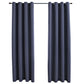 Gordijnen Verduisterend Met Ringen 2 St 140X175 Cm Antraciet