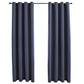 Gordijnen Verduisterend Met Ringen 2 St 140X225 Cm Antraciet