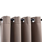 Gordijn Verduisterend Met Metalen Ringen 2 St 140X245 Cm Taupe