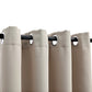 Gordijn Verduisterend Met Metalen Ringen 2 St 140X225 Cm Beige