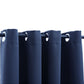 Gordijn Verduisterend Met Metalen Ringen 2 St 140X175 Cm Blauw