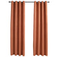 Gordijnen Verduisterend Met Ringen 2 St 140X245 Cm Roestkleur