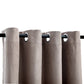 Gordijn Verduisterend Met Metalen Ringen 2 St 140X175 Cm Taupe