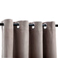 Gordijn Verduisterend Met Metalen Ringen 2 St 140X225 Cm Taupe