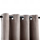 Gordijn Verduisterend Met Metalen Ringen 2 St 140X245 Cm Taupe