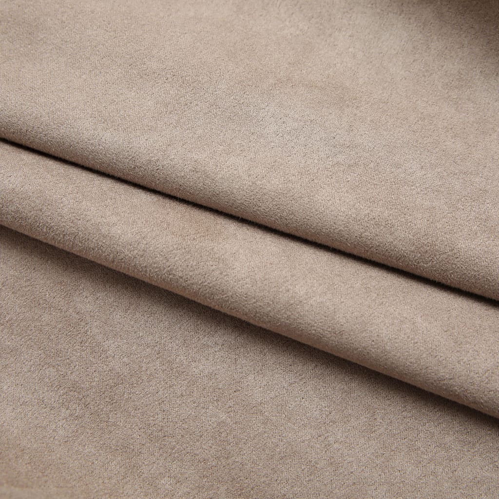 Gordijnen Verduisterend Met Haken 2 St 140X225 Cm Taupe
