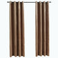 Gordijn Verduisterend Met Ringen 2 St 140X245 Cm Fluweel Beige