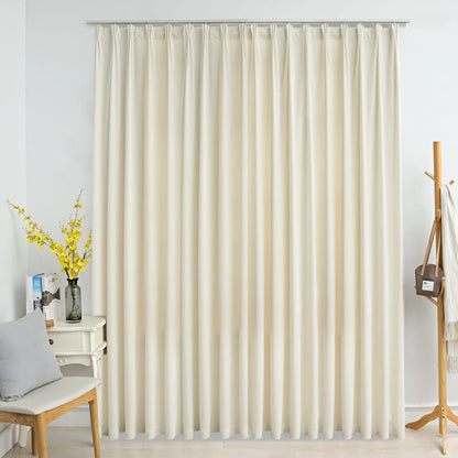 Gordijn Verduisterend Met Haken 290X245 Cm Fluweel Crème