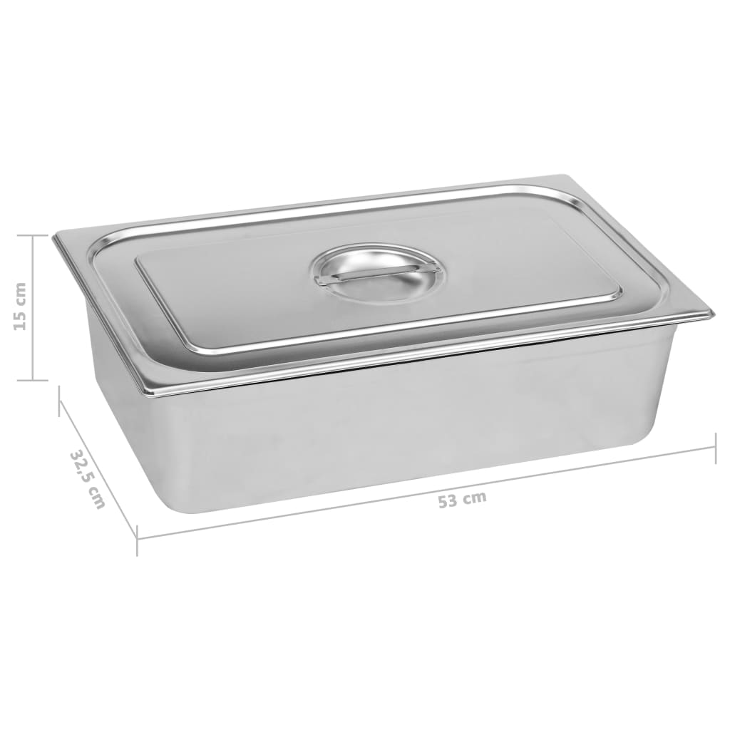 Voedselwarmer Bain-Marie 1500 W Gn 1/1 Roestvrij Staal