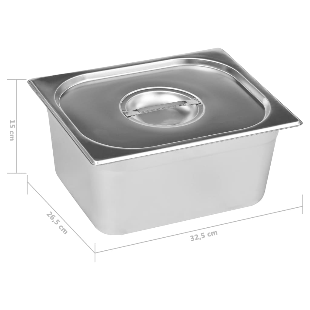 Voedselwarmer Bain-Marie 1500 W Gn 1/2 Roestvrij Staal