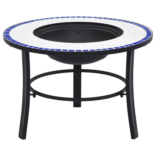 Vuurschaal Mozaïek 68 Cm Keramiek Blauw En Wit