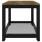 Salontafel 90X45X45 Cm Mdf En Ijzer Donkerbruin En Zwart
