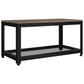 Salontafel 90X45X45 Cm Mdf En Ijzer Grijs En Zwart