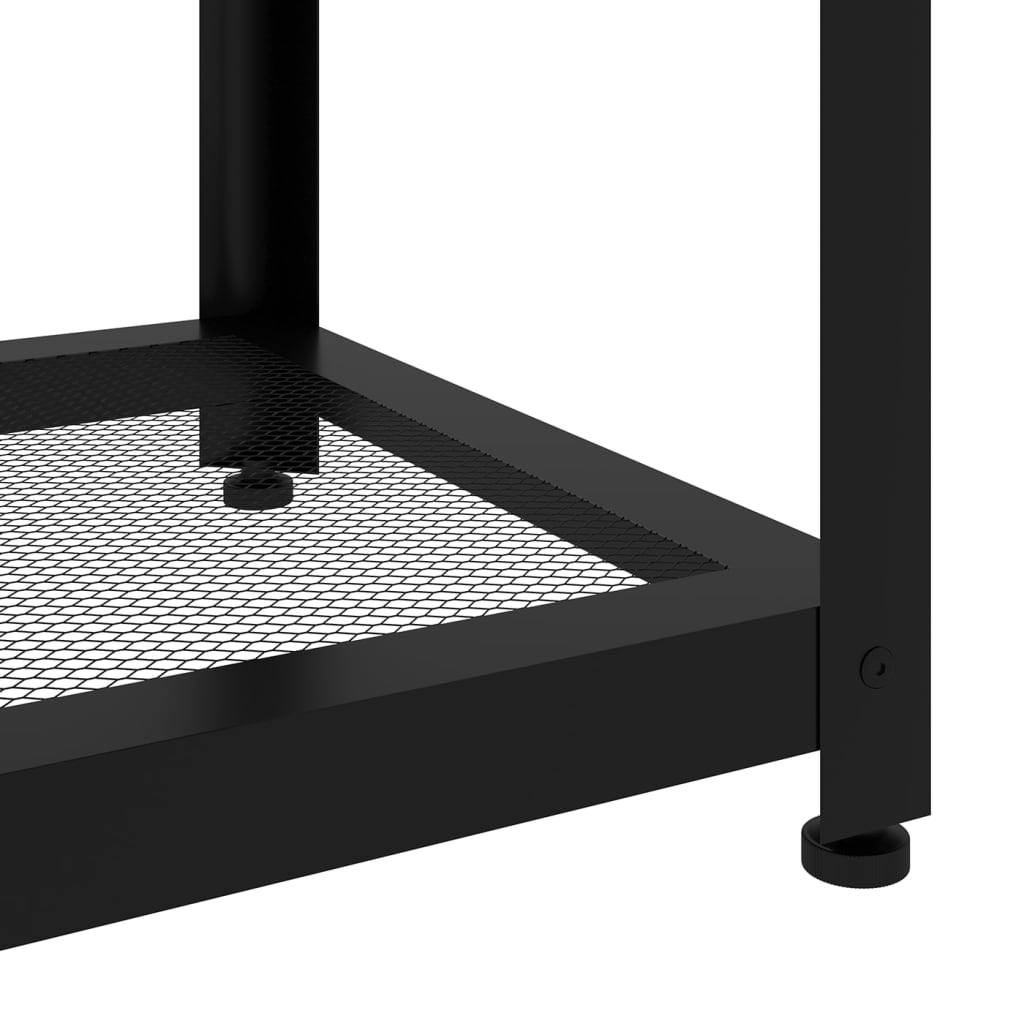 Salontafel 90X45X45 Cm Mdf En Ijzer Grijs En Zwart