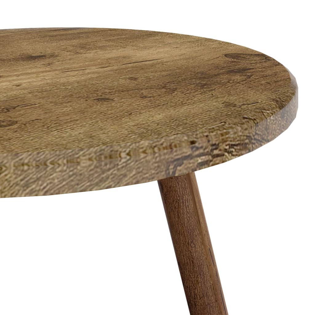 Bistrotafel Ø50X76 Cm Mdf En Ijzer Donkerbruin