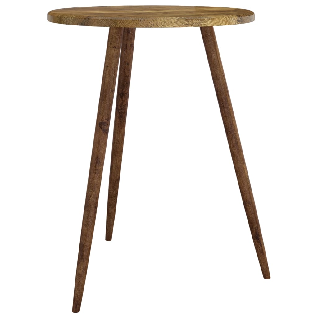 Bistrotafel Ø60X50 Cm Mdf En Ijzer Donkerbruin