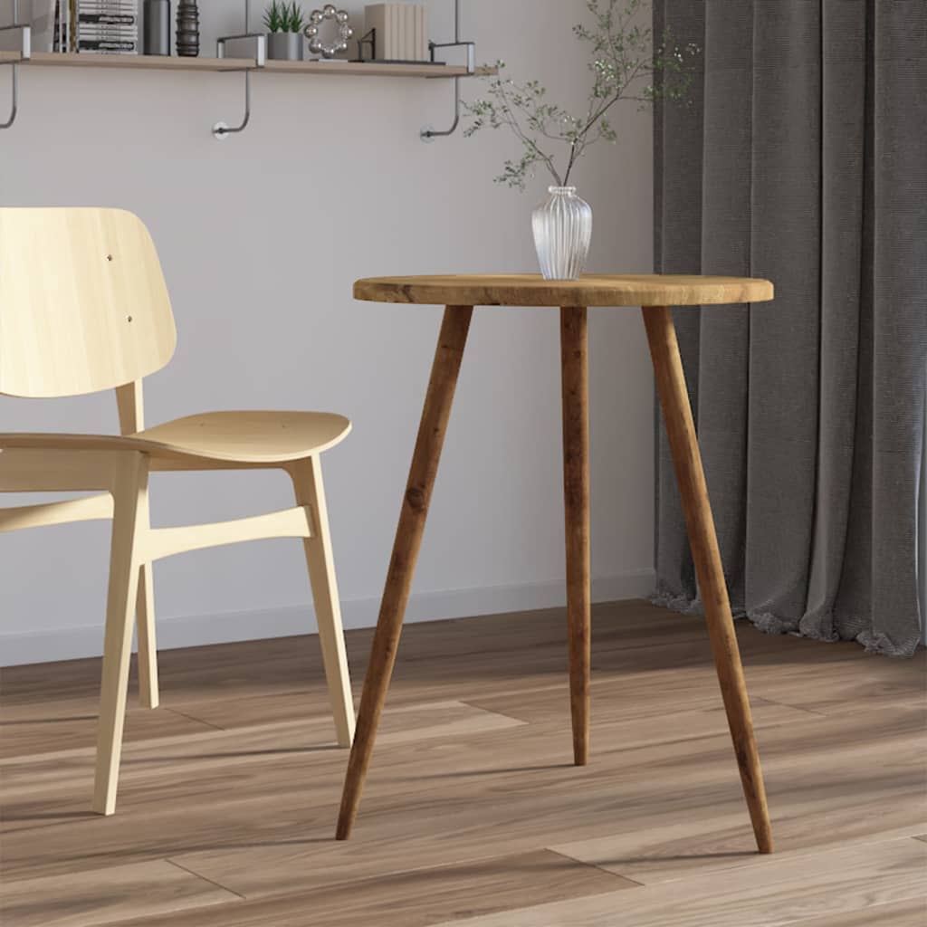 Bistrotafel Ø60X50 Cm Mdf En Ijzer Donkerbruin