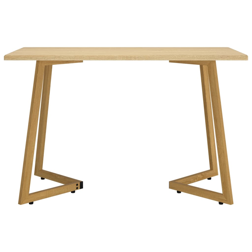 Eettafel 120X60X74 Cm Mdf En Ijzer Lichtbruin