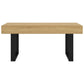 Salontafel 90X45X40 Cm Mdf En Ijzer Lichtbruin En Zwart