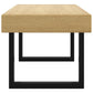 Salontafel 90X45X40 Cm Mdf En Ijzer Lichtbruin En Zwart