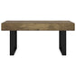Salontafel 90X45X40 Cm Mdf En Ijzer Donkerbruin En Zwart