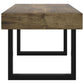 Salontafel 90X45X40 Cm Mdf En Ijzer Donkerbruin En Zwart
