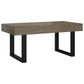 Salontafel 90X45X40 Cm Mdf En Ijzer Grijs En Zwart