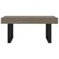 Salontafel 90X45X40 Cm Mdf En Ijzer Grijs En Zwart