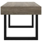 Salontafel 90X45X40 Cm Mdf En Ijzer Grijs En Zwart