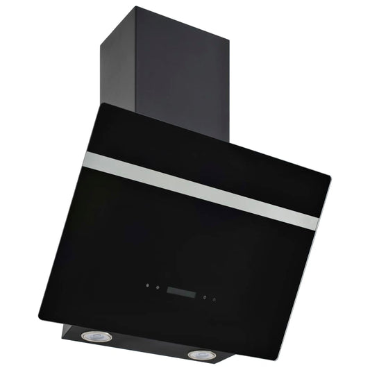 Wandafzuigkap 60 Cm Roestvrij Staal En Gehard Glas Zwart