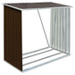 Haardhoutschuur 163X83X154 Cm Gegalvaniseerd Staal Bruin