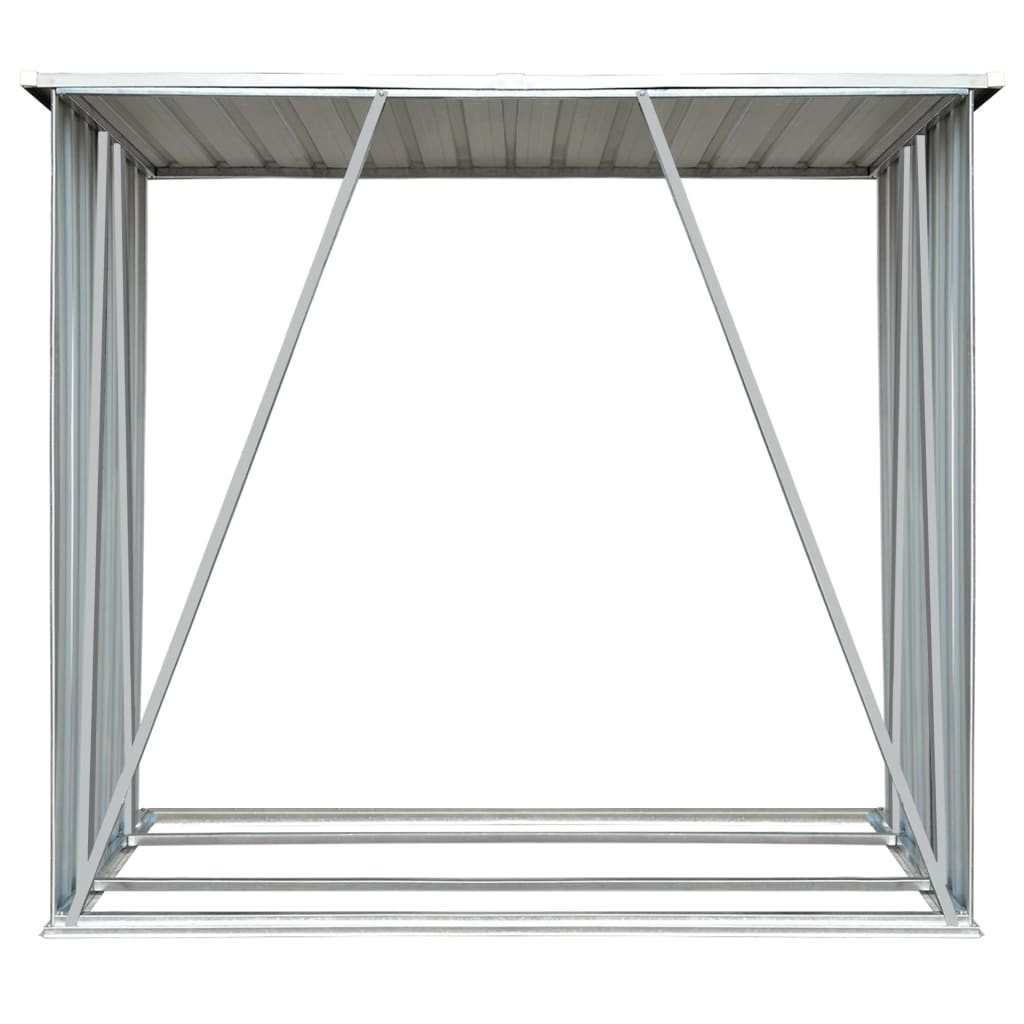 Haardhoutschuur 163X83X154 Cm Gegalvaniseerd Staal Bruin