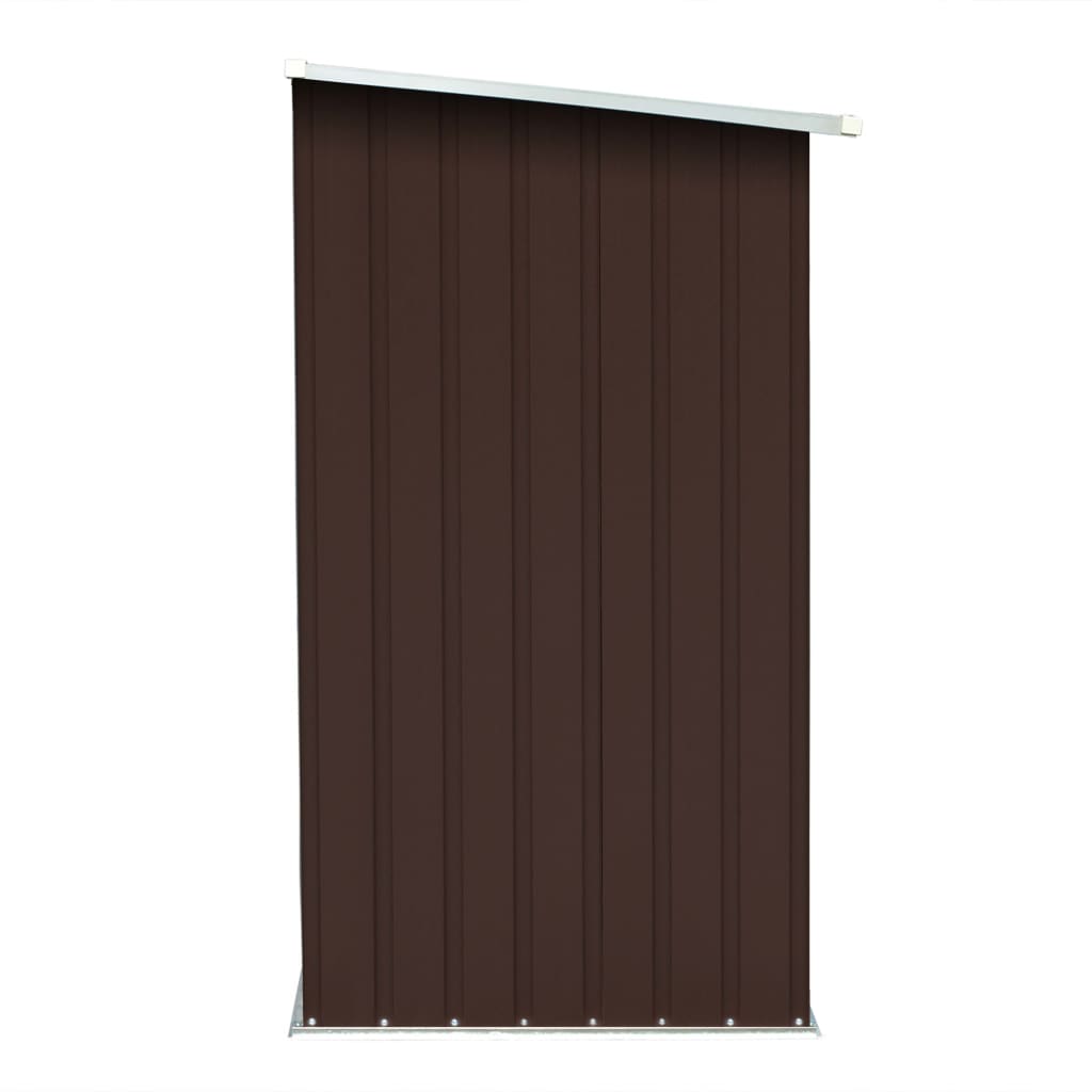Haardhoutschuur 163X83X154 Cm Gegalvaniseerd Staal Bruin