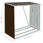 Haardhoutschuur 163X83X154 Cm Gegalvaniseerd Staal Bruin