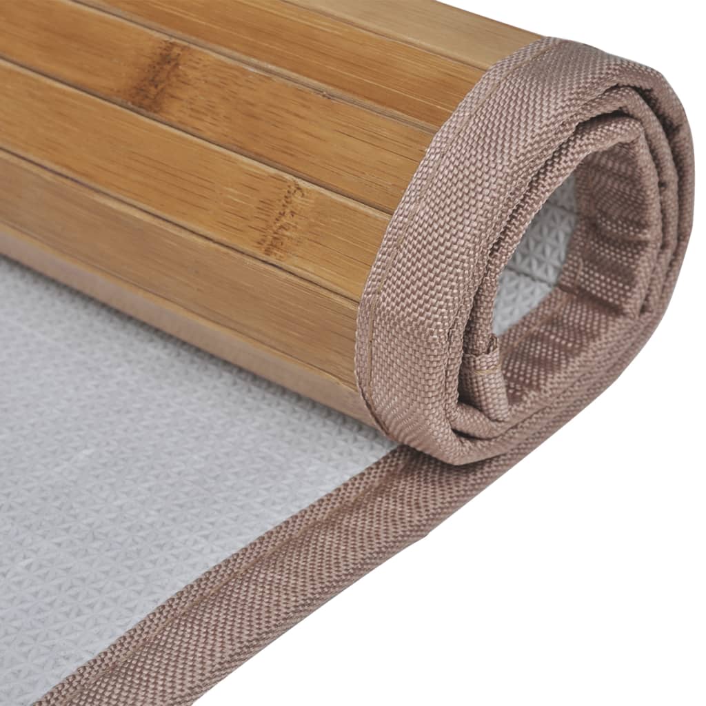 Badmatten 4 St 60X90 Cm Bamboe Bruin