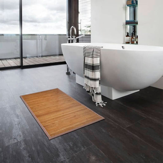 Badmatten 4 St 60X90 Cm Bamboe Bruin