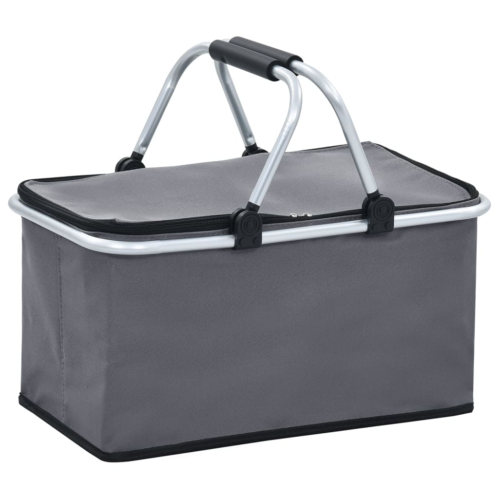 Koeltas Opvouwbaar 46X27X23 Cm Aluminium Grijs