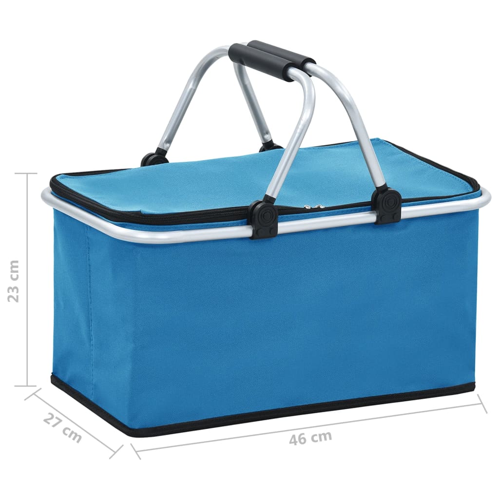Koeltas Opvouwbaar 46X27X23 Cm Aluminium Blauw