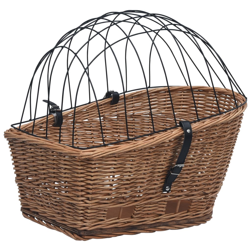 Fietsmand Voor Bagagedrager 55X31X36 Cm Natuurlijk Wilgen