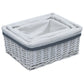 3-Delige Mandenset Stapelbaar Wilgenhout Wit