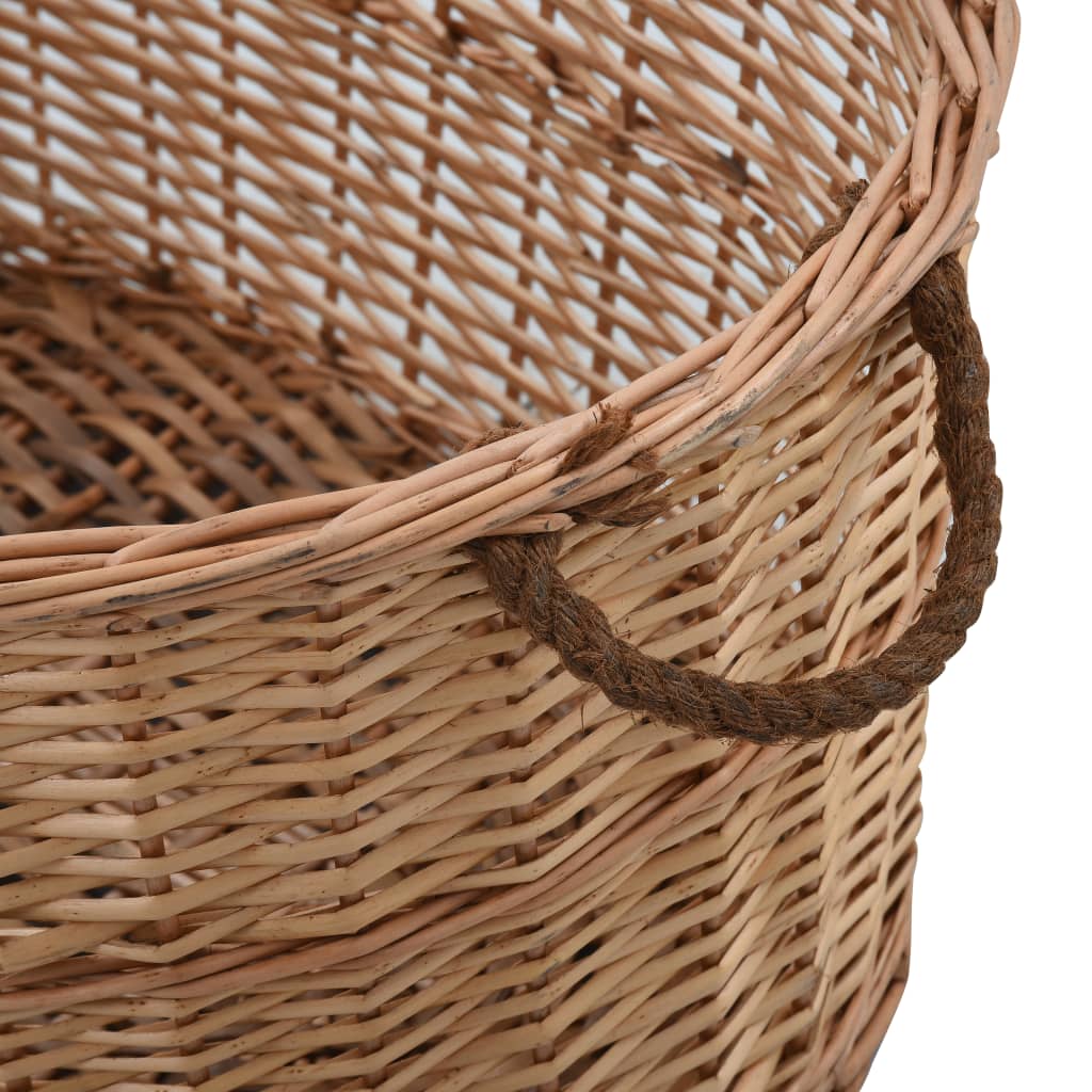 Houtmand Met Handvatten 88X57X34 Cm Natuurlijk Wilgenhout