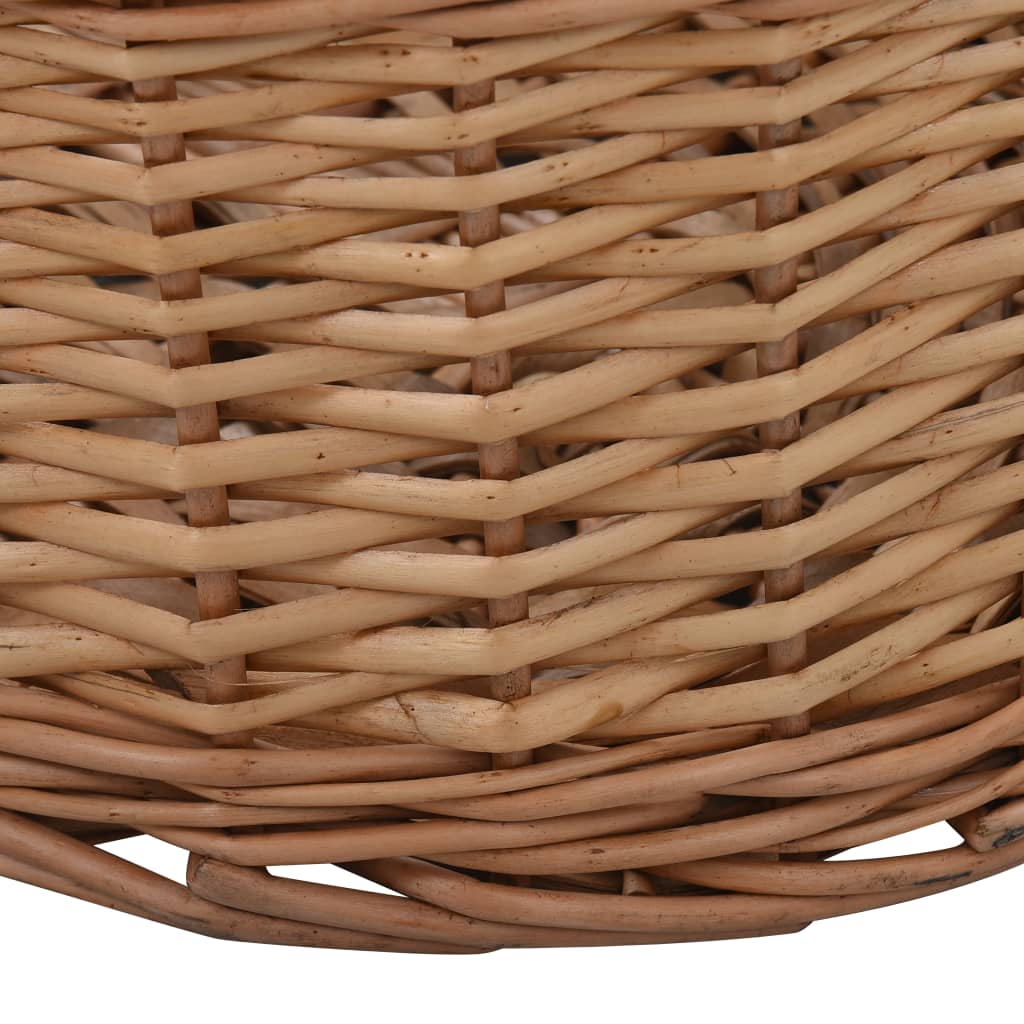 Houtmand Met Handvatten 88X57X34 Cm Natuurlijk Wilgenhout