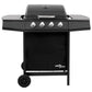 Gasbarbecue-Grill Met 4 Branders Zwart