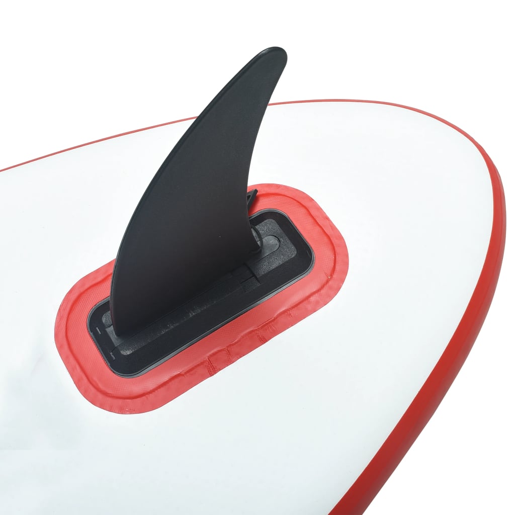 Stand-Up Paddleboard Opblaasbaar Met Zeilset Rood En Wit