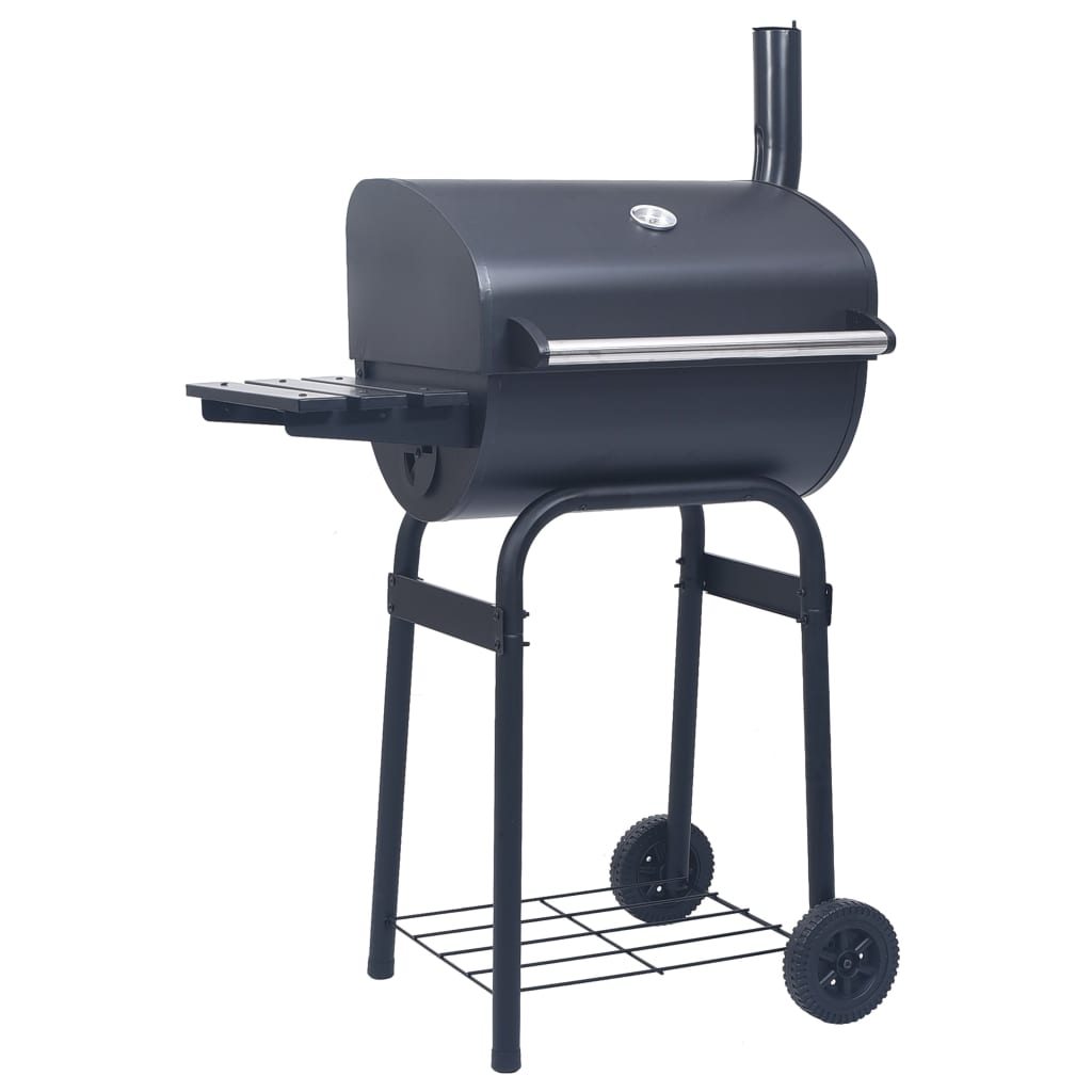 Houtskoolbarbecue Roker Met Onderschap Zwart