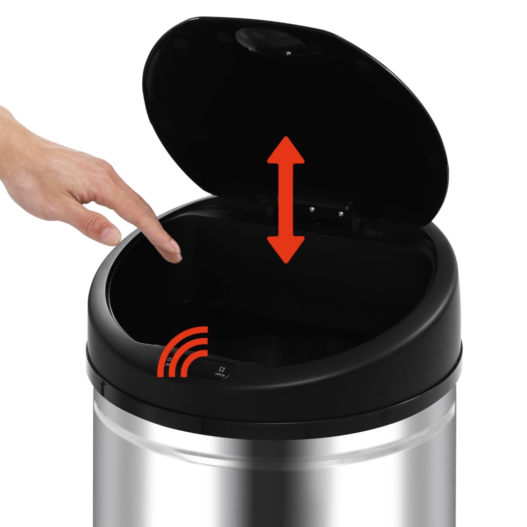 Prullenbak Met Automatische Sensor 62 L Roestvrij Staal